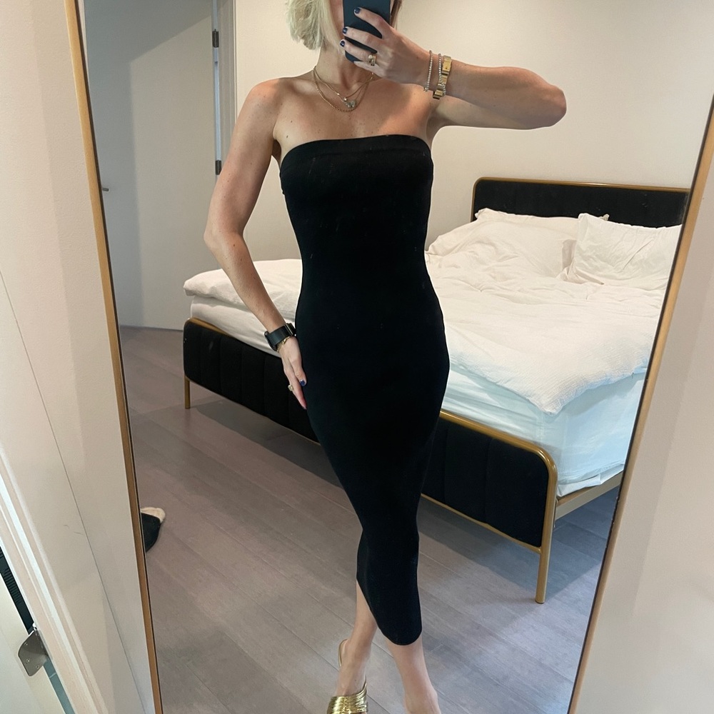 Sexy bodycon tube dress in black